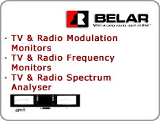 Belar - TV & Radio Modulation Monitors, TV & Radio Frequency Monitors, TV & Radio Spectrum Analyser